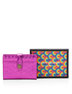 MULTI CARD KENSINGTON FUCHSIA LEATHER/CROC PRINT