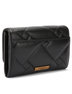 WALLET ON CHAIN PUFF BLACK LEATHER