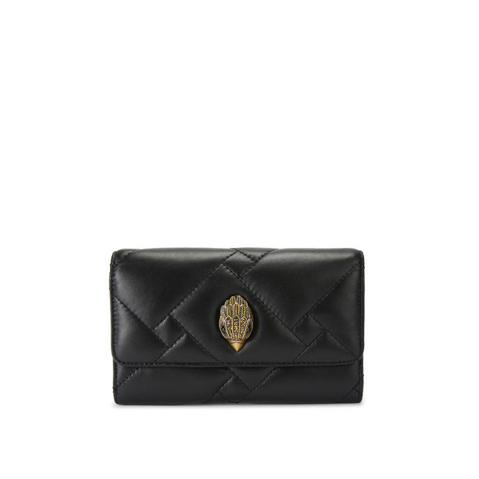 WALLET ON CHAIN PUFF BLACK LEATHER