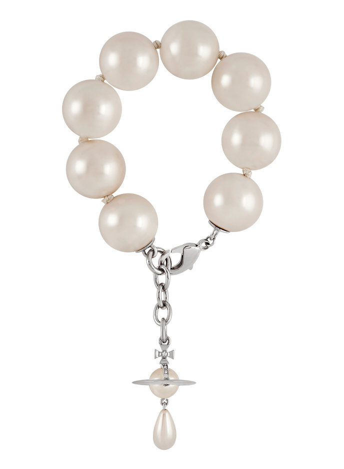 GIANT PEARL DROP BRACELET stříbrný