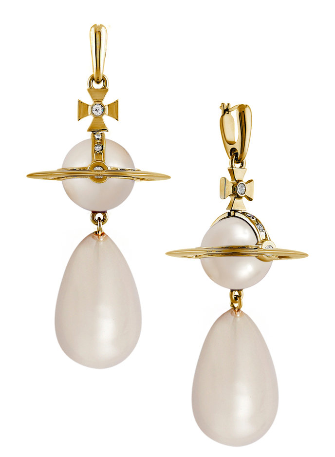 GIANT PEARL DROP EARRINGS stříbrné