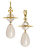 GIANT PEARL DROP EARRINGS stříbrné