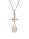 GIANT PEARL DROP PENDANT stříbrný