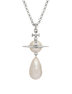 GIANT PEARL DROP PENDANT stříbrný