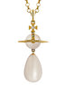 GIANT PEARL DROP PENDANT zlatý